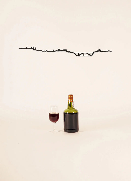 The Line Porto en acier noir de 50 cm