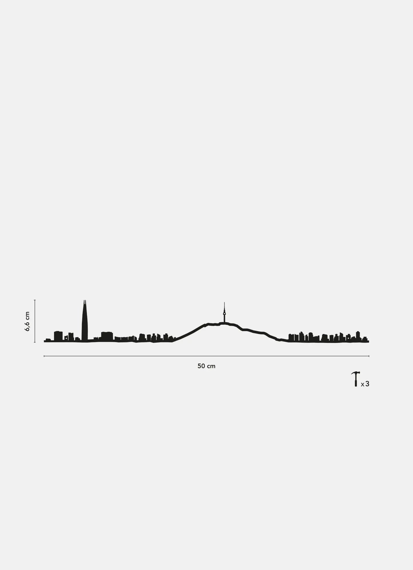 Dimensions techniques de The Line Séoul - Dimensions : 6,6cm de hauteur par 50cm de longueur