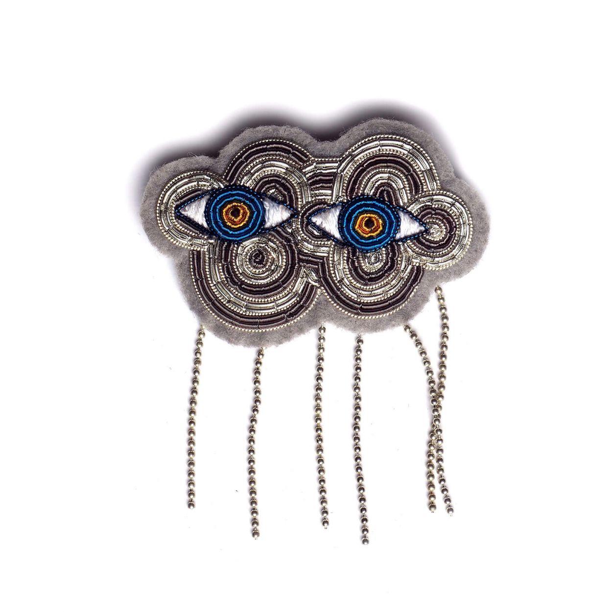 The Super Eyes - Broche Brodés Main - Macon&Lesquoy