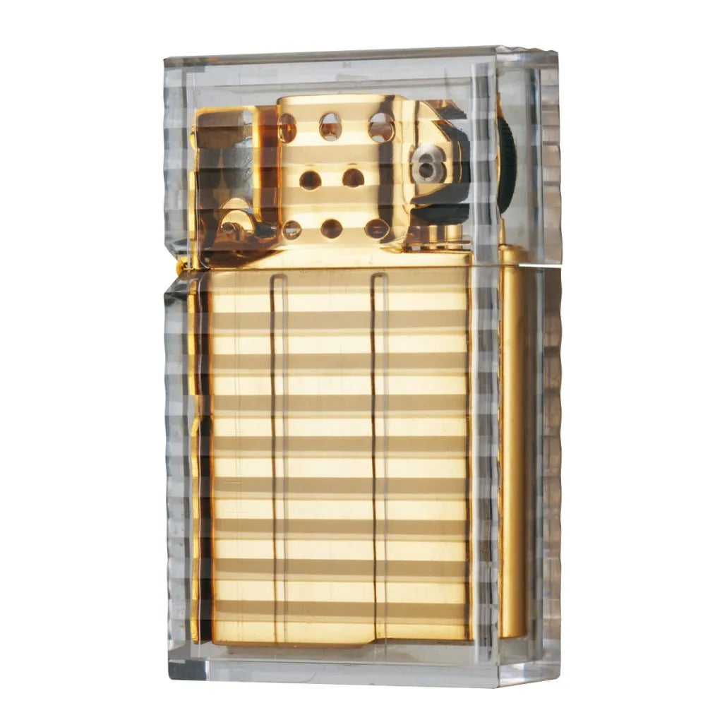 Briquet japonais Tsubota Pearl Latitude Transparent avec motif géométrique en relief