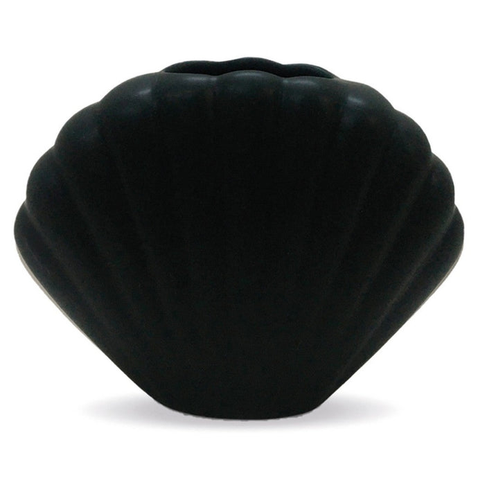 Cooki Noir Petit Modèle - Vase en forme de coquillage