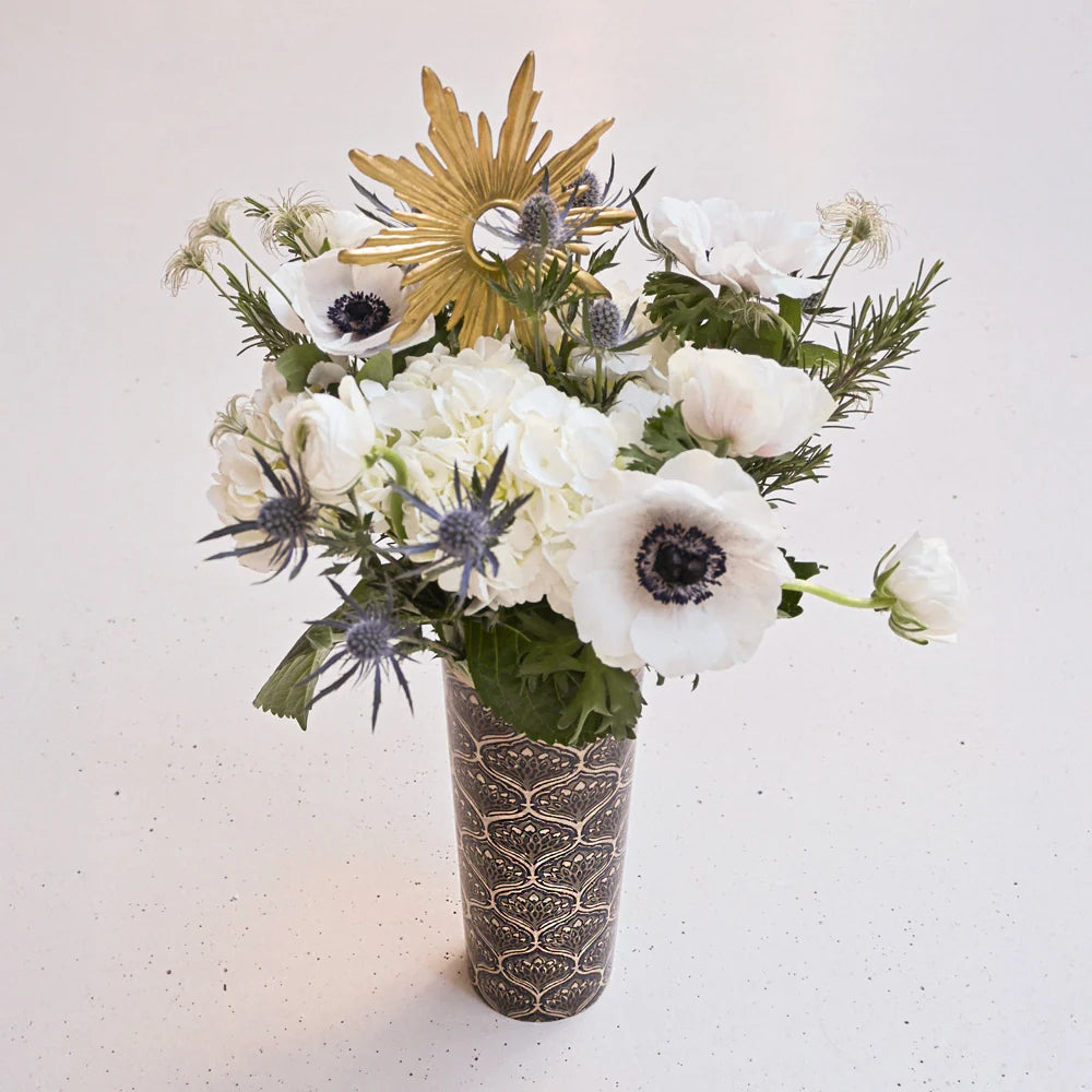 Les Paons - Vase en aluminium emaillé - Boncoeurs