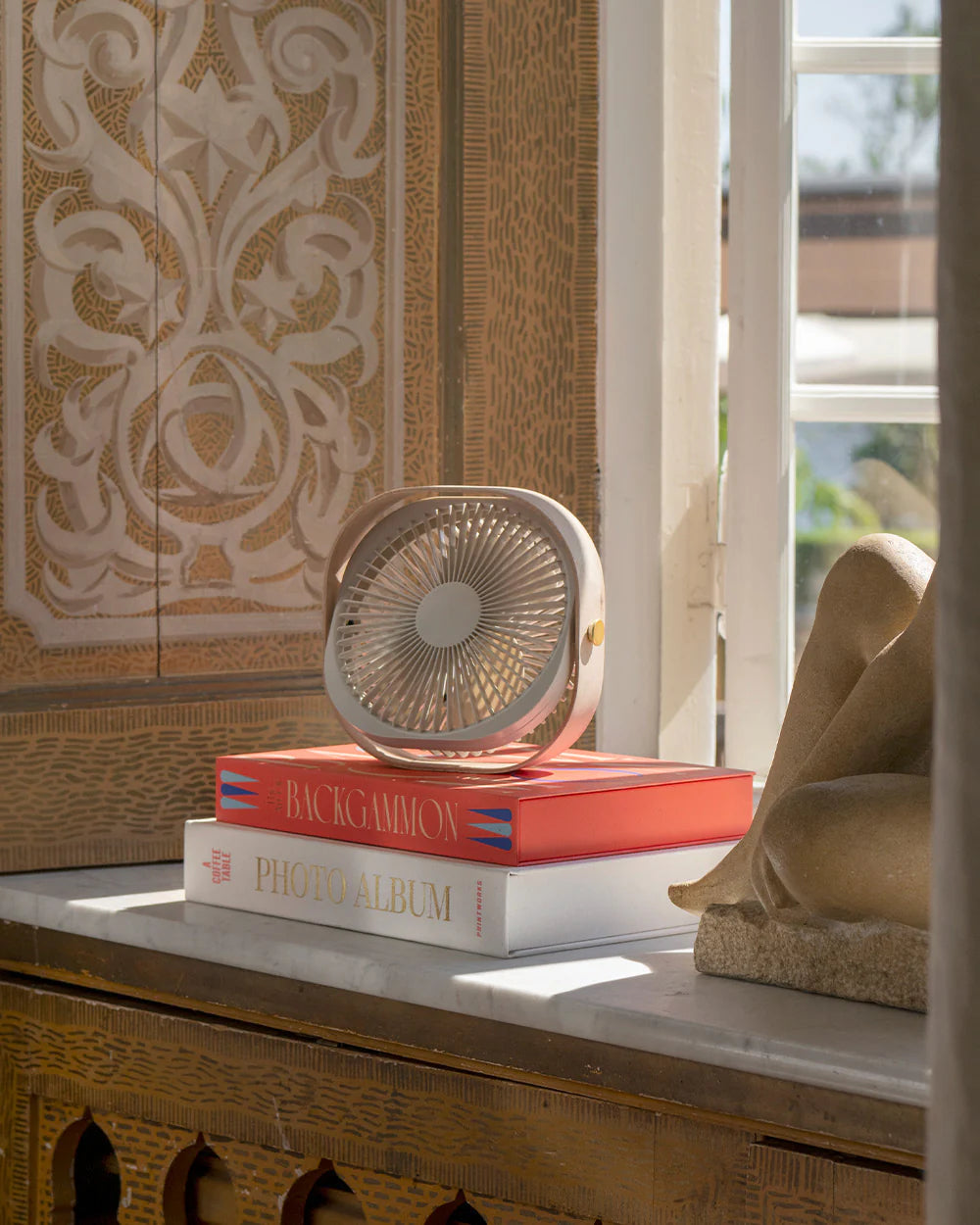 Ventilateur Portable, Rechargeable Printworks - Beige