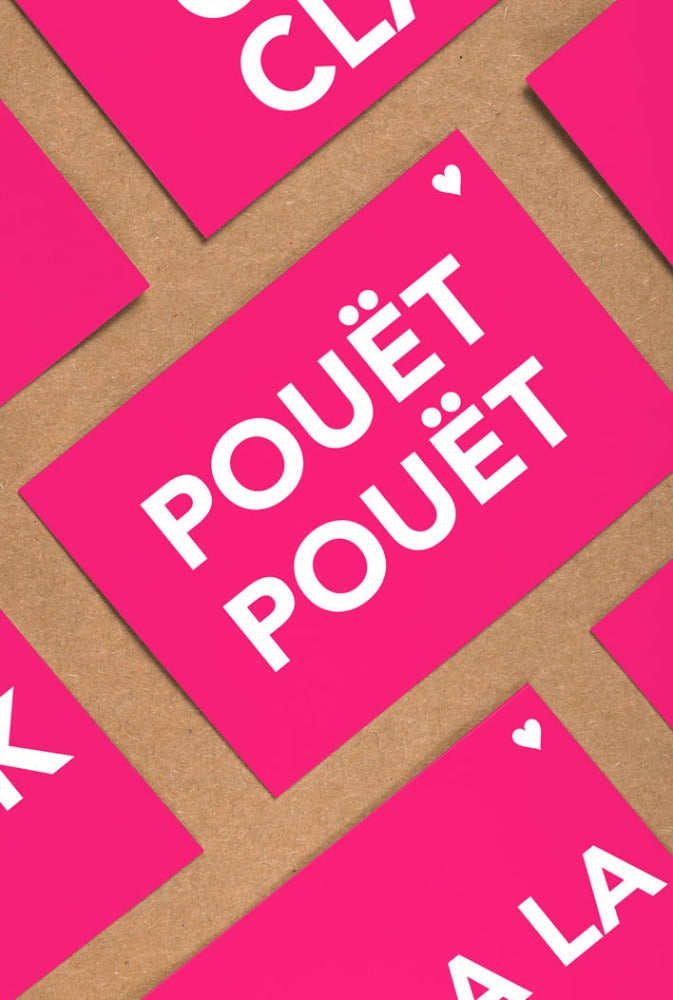 Pouet Pouet - Collection Fluo - Carte Postale - Pied de Poule