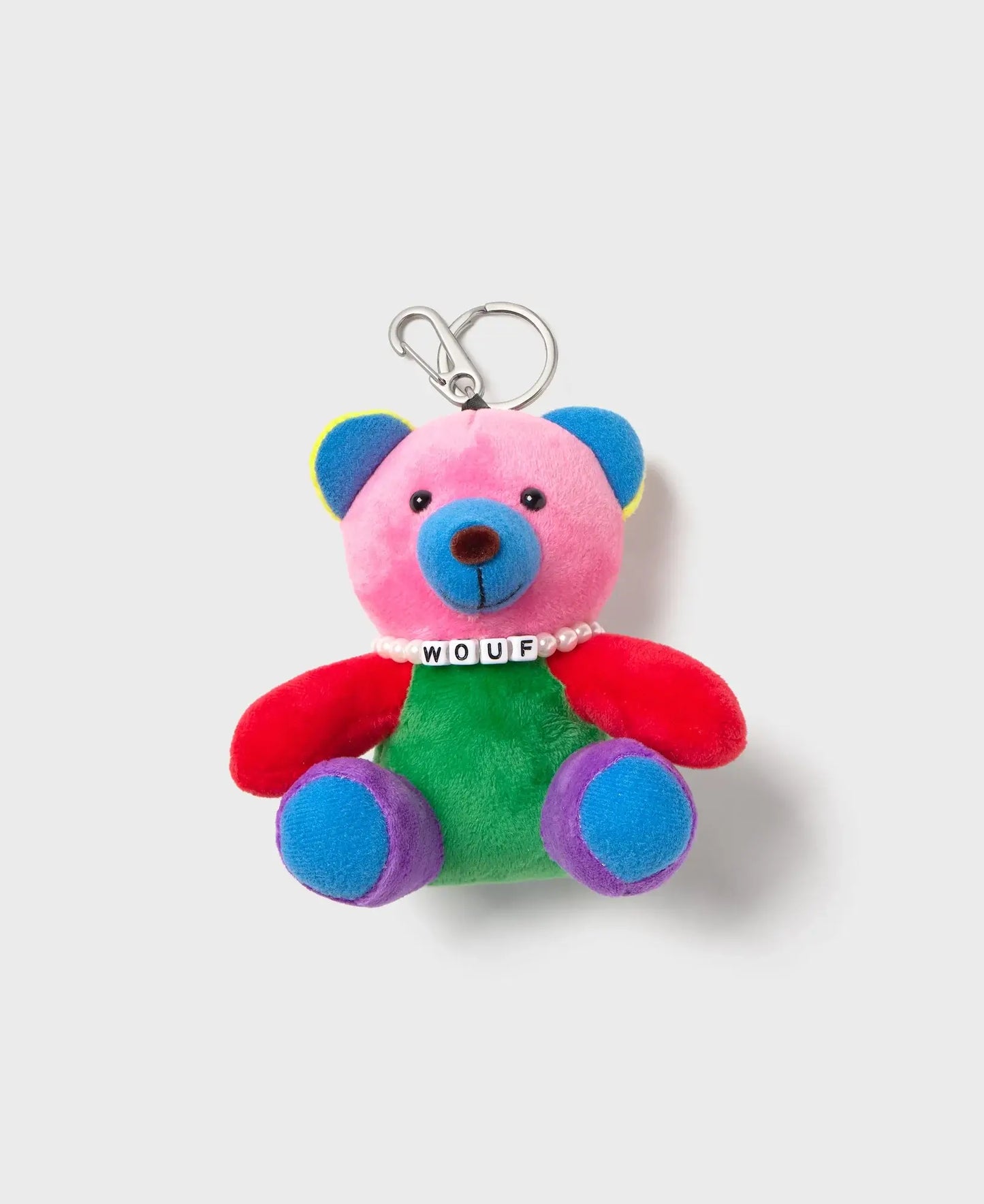 Porte-clés Rainbow Bear Charm de chez Wouf - Ours multicolore évoquant un arc-en-ciel