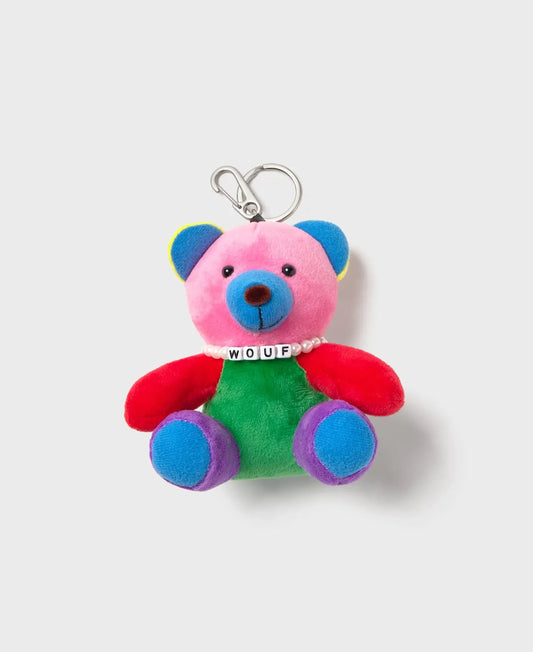 Porte-clés Rainbow Bear Charm de chez Wouf - Ours multicolore évoquant un arc-en-ciel