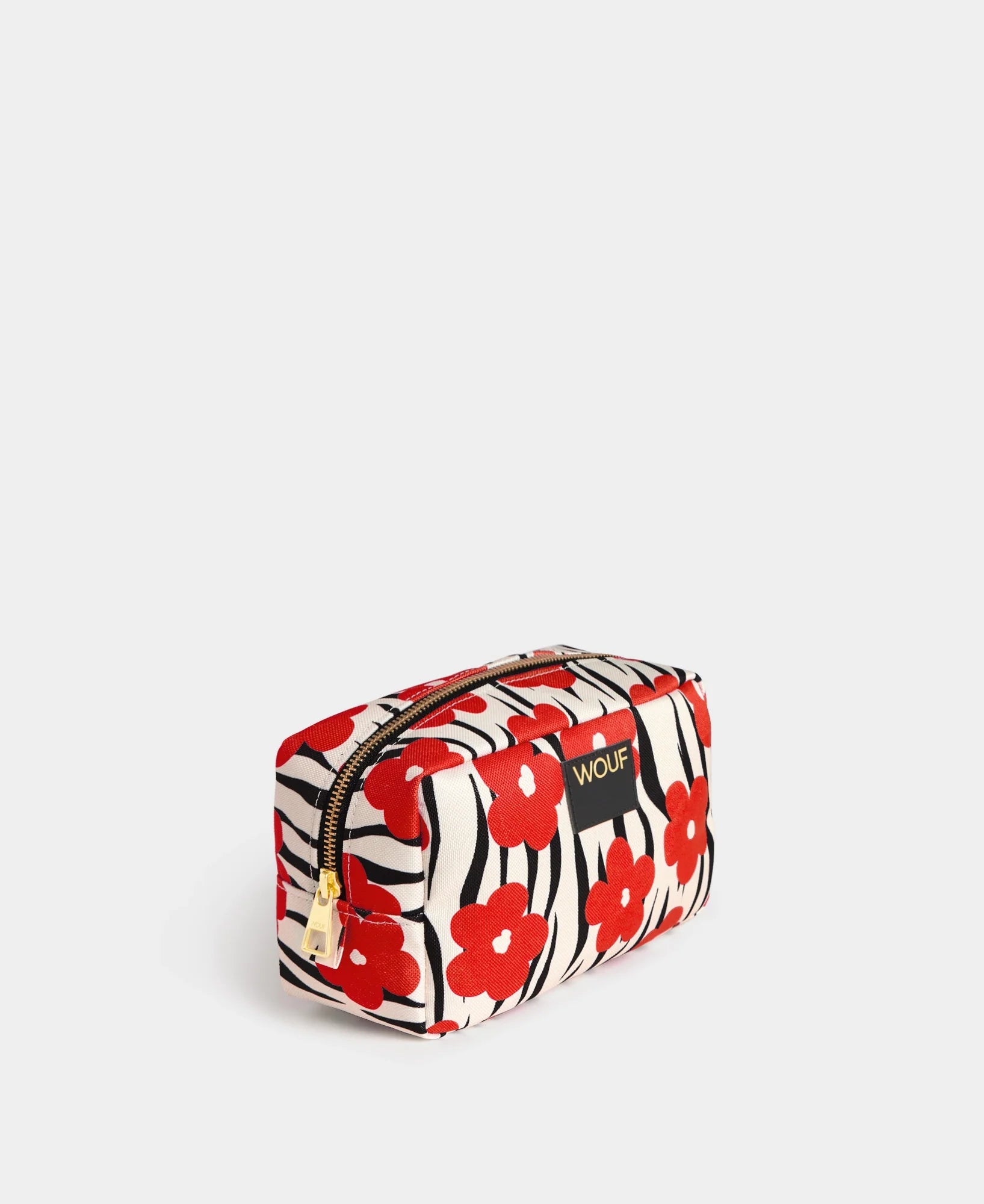 Trousse de toilette Wildflower de chez Wouf vue de côté