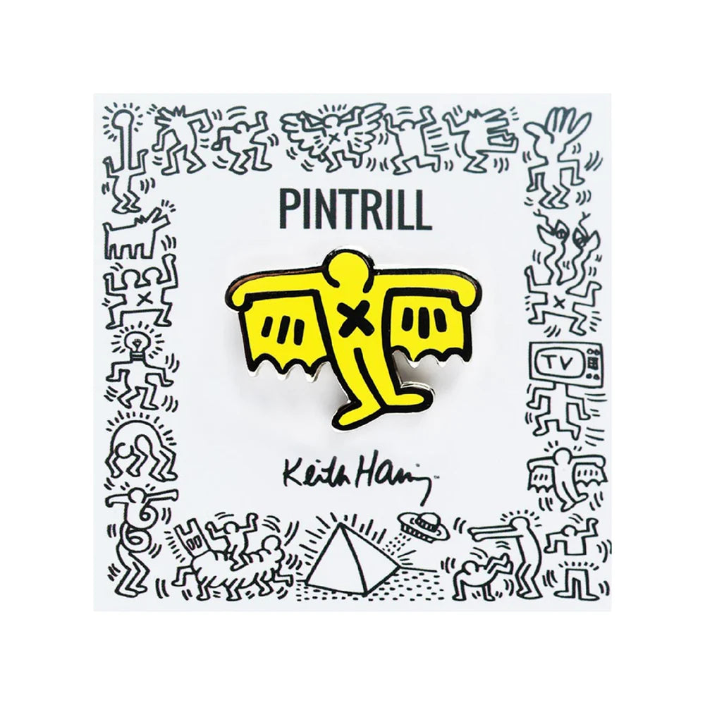 Yellow Bat Demon - Pin's en email Keith Haring - Pintrill