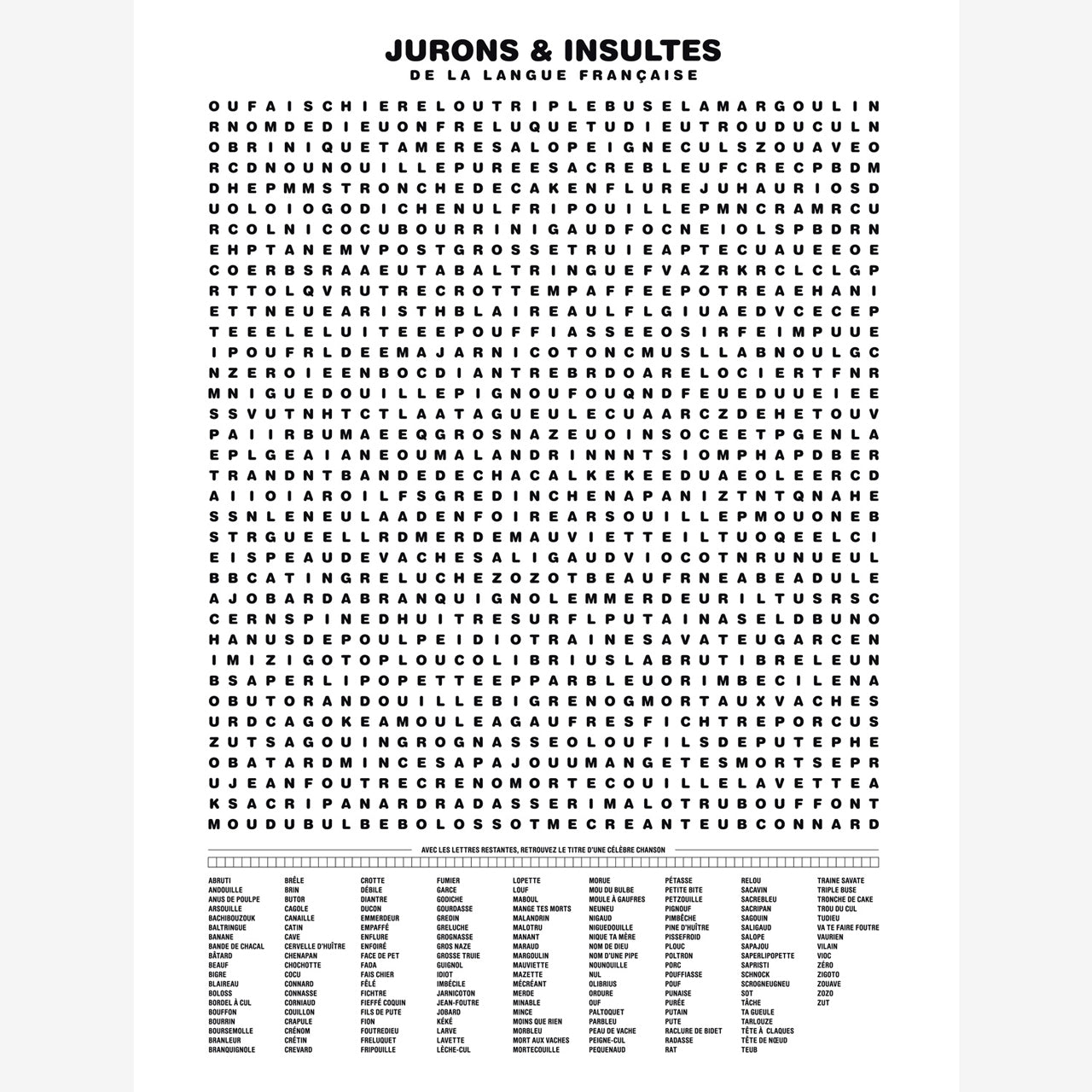 Compilation de Jurons et Insultes - 50x70cm