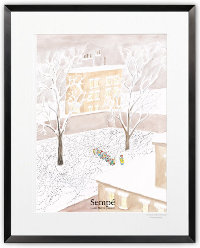 Affiche Sempé - Cour d'école - tirage Image Republic