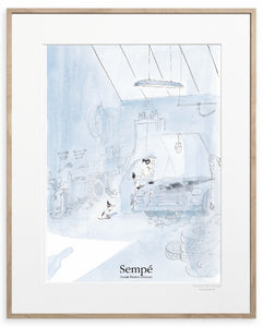 Affiche Sempé - Garage - Tirage Image Republic