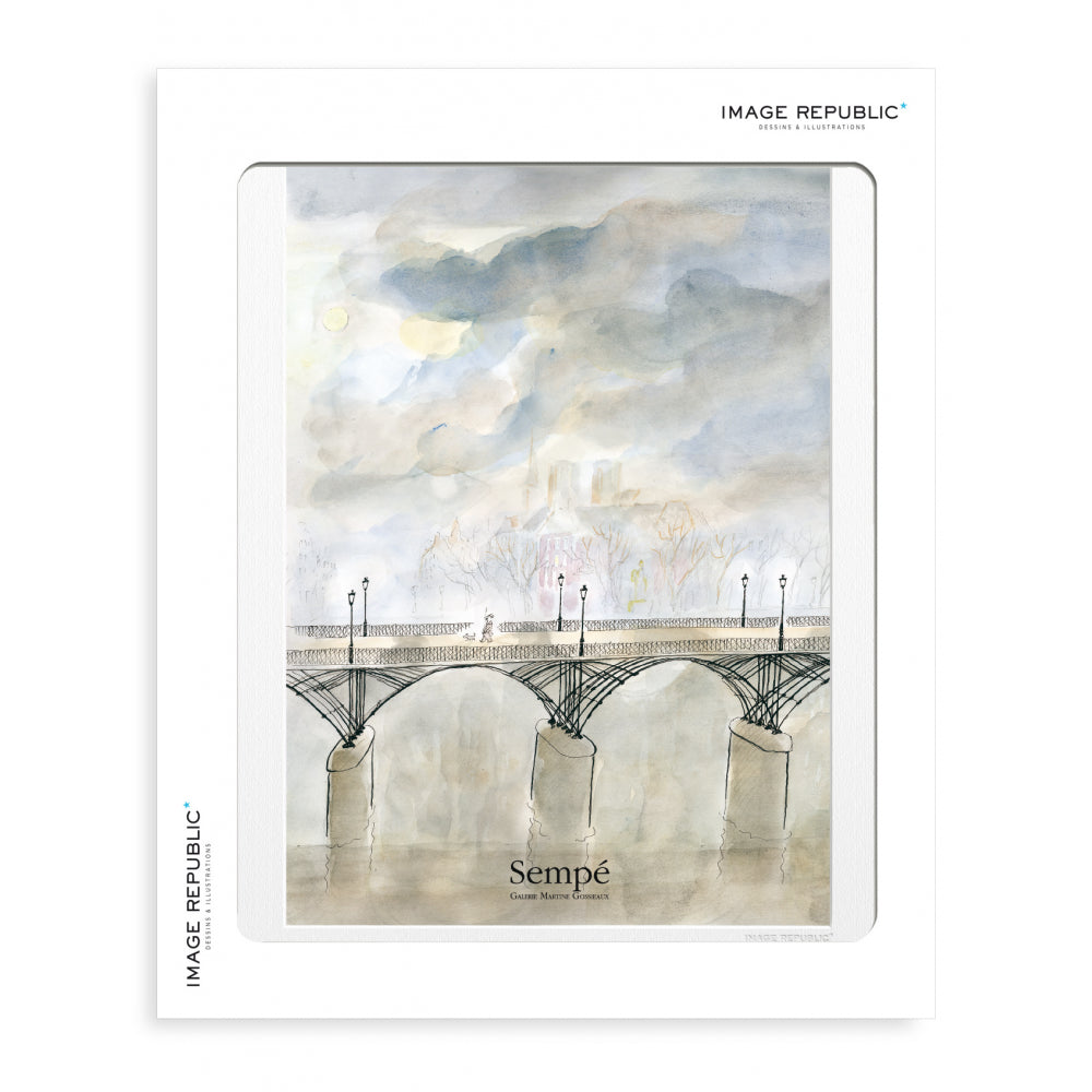 Affiche Sempé - Pont des Arts - Tirage Image Republic