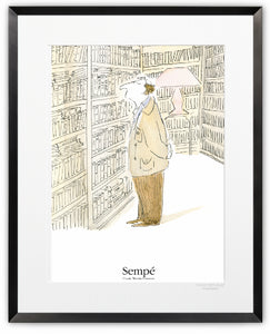 Affiche Sempé Bibliothèque - tirage Image Republic