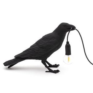 Waiting Bird  - Lampe à Poser Corbeau Noir