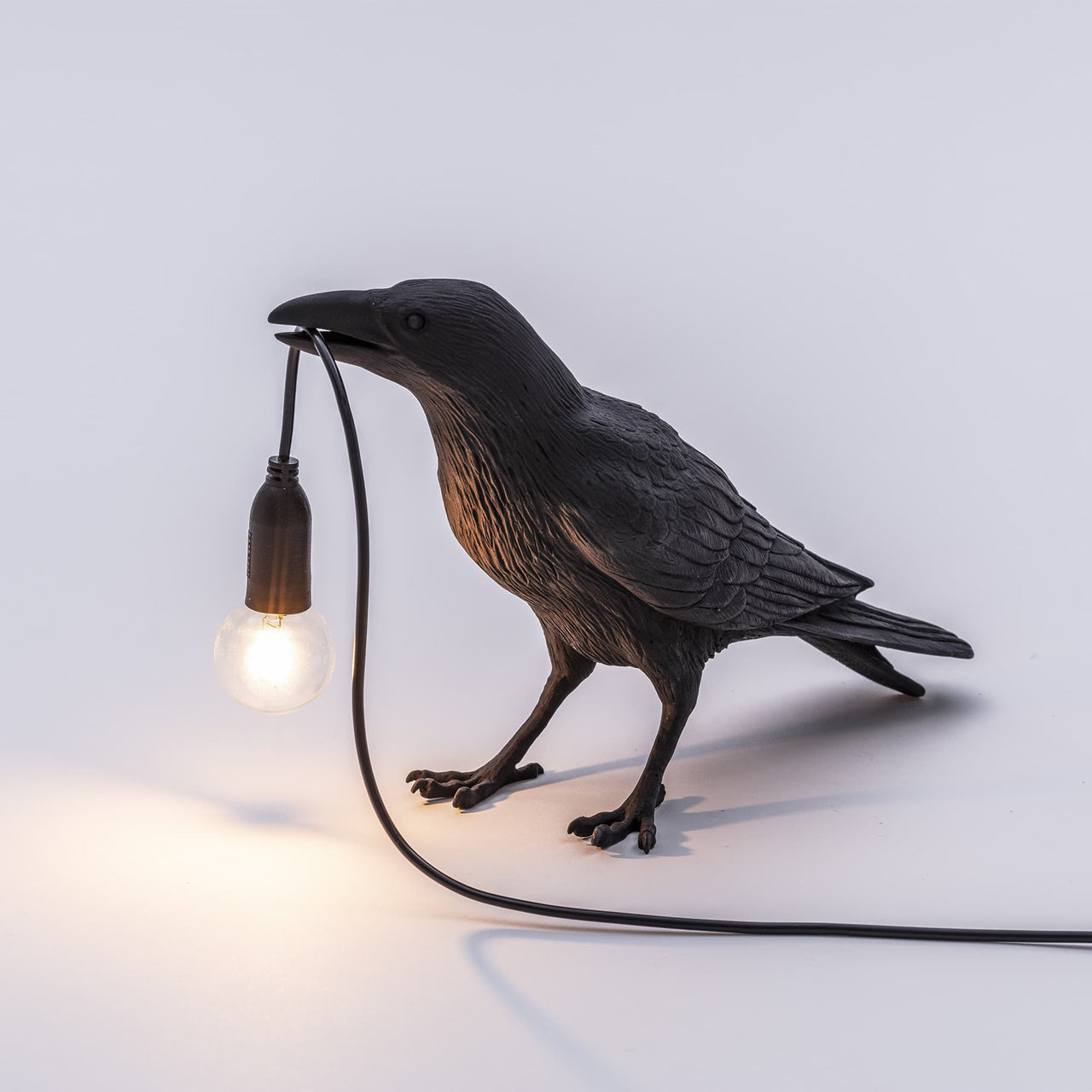 Waiting Bird  - Lampe à Poser Corbeau Noir