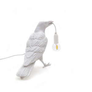 Waiting Bird  - Lampe à Poser Corbeau Blanc