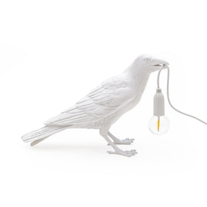 Waiting Bird  - Lampe à Poser Corbeau Blanc