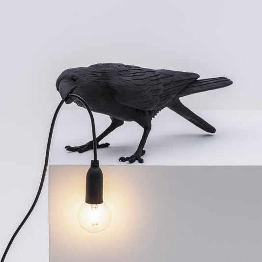 Playing Bird  - Lampe à Poser Corbeau Noir
