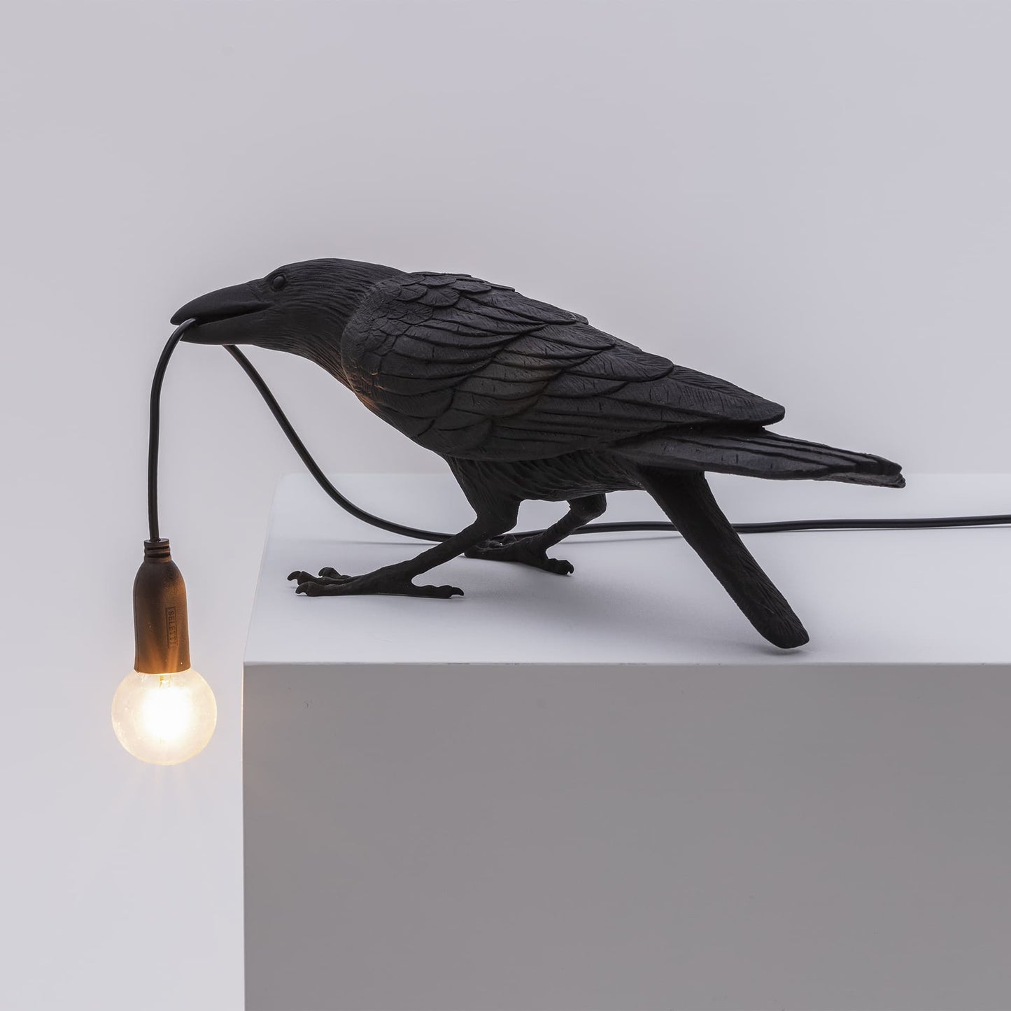 Playing Bird  - Lampe à Poser Corbeau Noir
