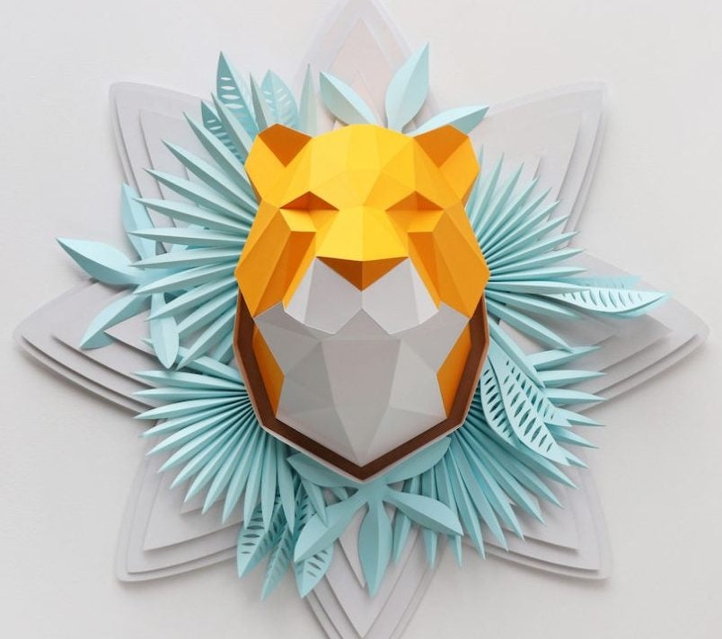Tigre - Trophée en Papier Origami