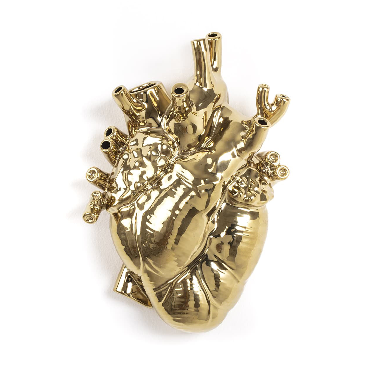 Love in Bloom Gold - Vase coeur anatomique doré - Seletti