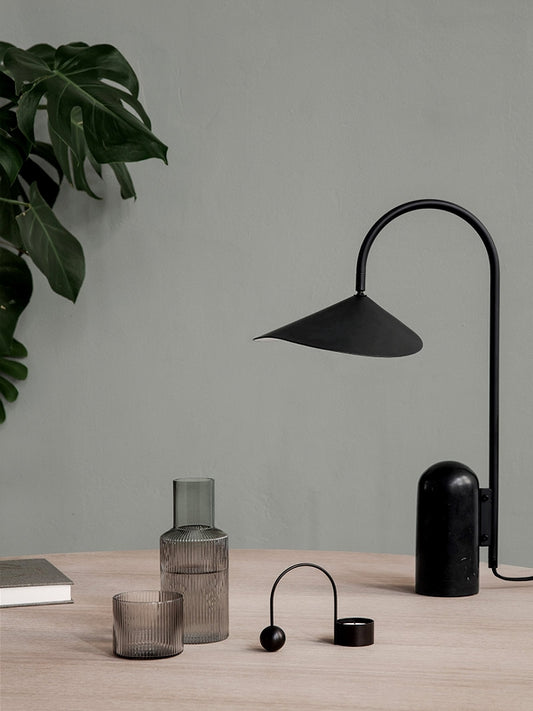 Set Ripple Gris Fumé - Petite Carafe + Verre