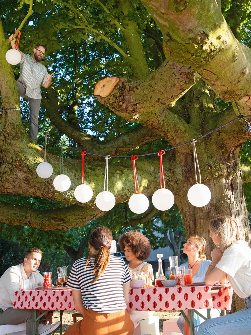 Bolleke Rouge - Lampe nomade d'extérieur