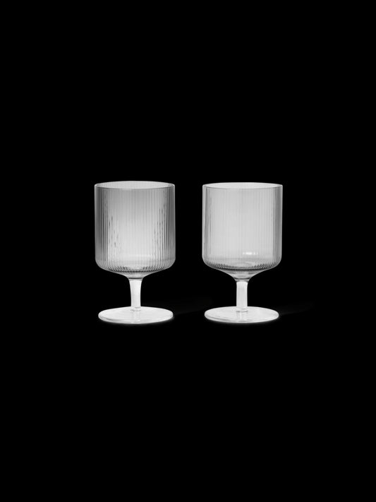 Ripple Gris Fumé - Set de 2 Verres à Vin