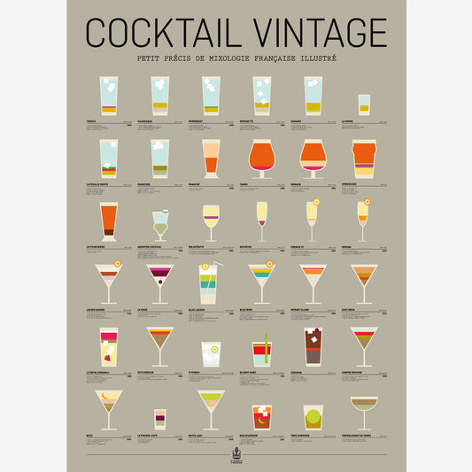 Cocktail Vintage - 50x70cm