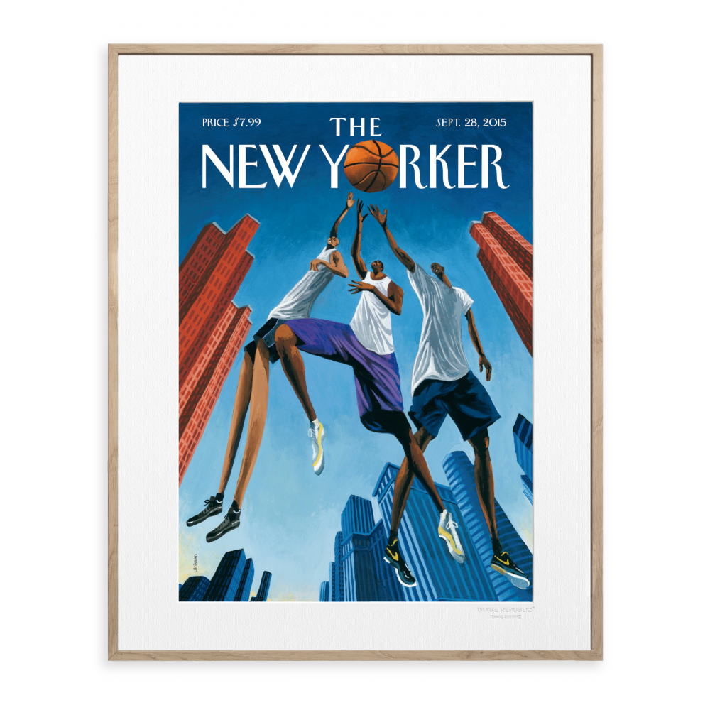 Affiche New Yorker par Marc Ulriksen - 168 Basketball and Buildings - Image Republic