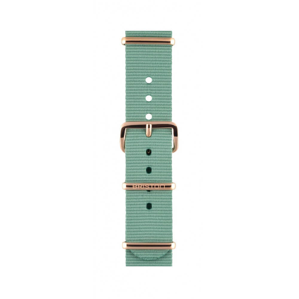 Chic Vert d'Eau PVD Or Rose - Bracelet type NATO 230mm