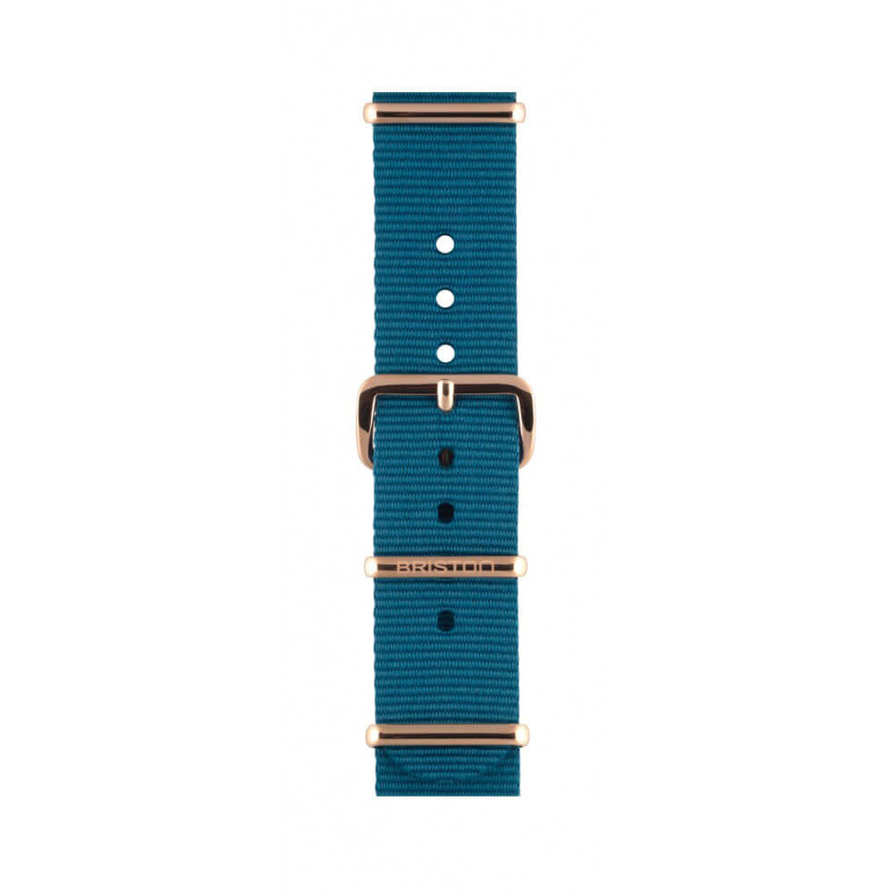 Chic Bleu Canard PVD Or Rose - Bracelet type NATO 230mm