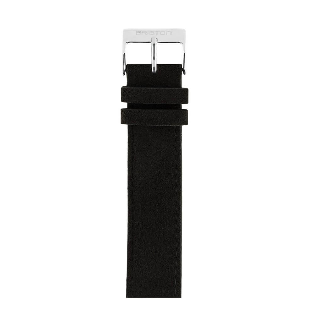 Chic Suede Noir - Bracelet cuir et daim 210mm