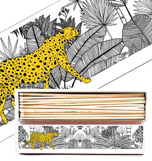 Cheetah in White Jungle - Longue Boîte d'allumettes