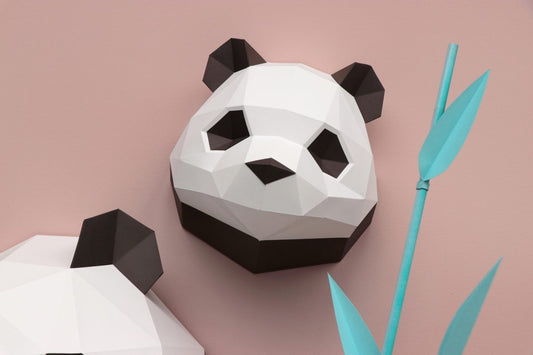 Bébé Panda - Trophée en Papier Origami