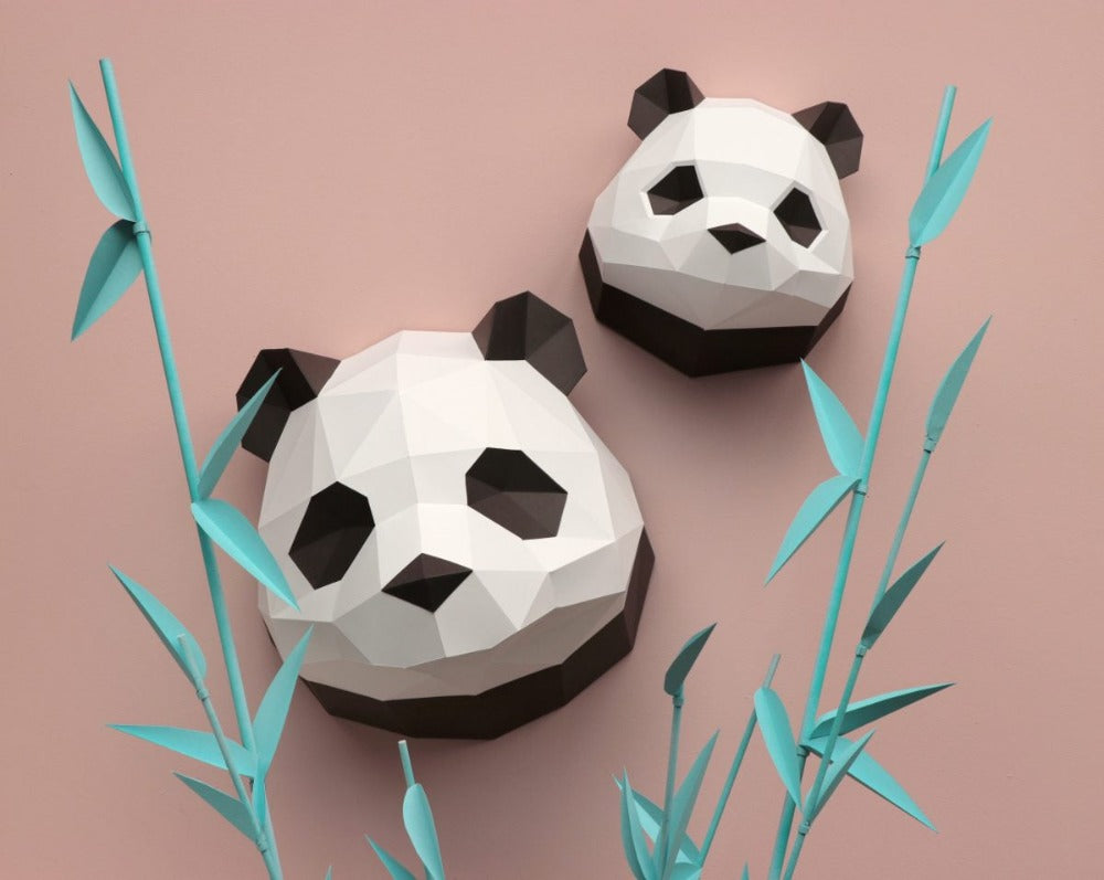 Bébé Panda - Trophée en Papier Origami