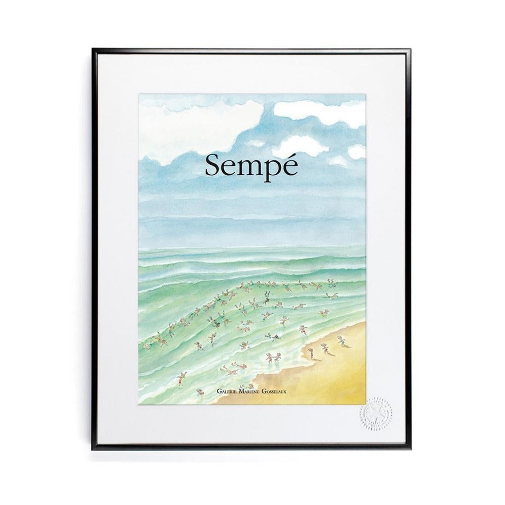 Affiche Sempé - Baignade - Tirage Image Republic