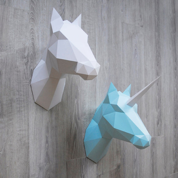 Cheval / Licorne - Trophée en Papier Origami