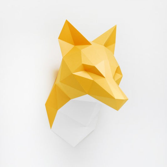 Renard - Trophée en Papier Origami