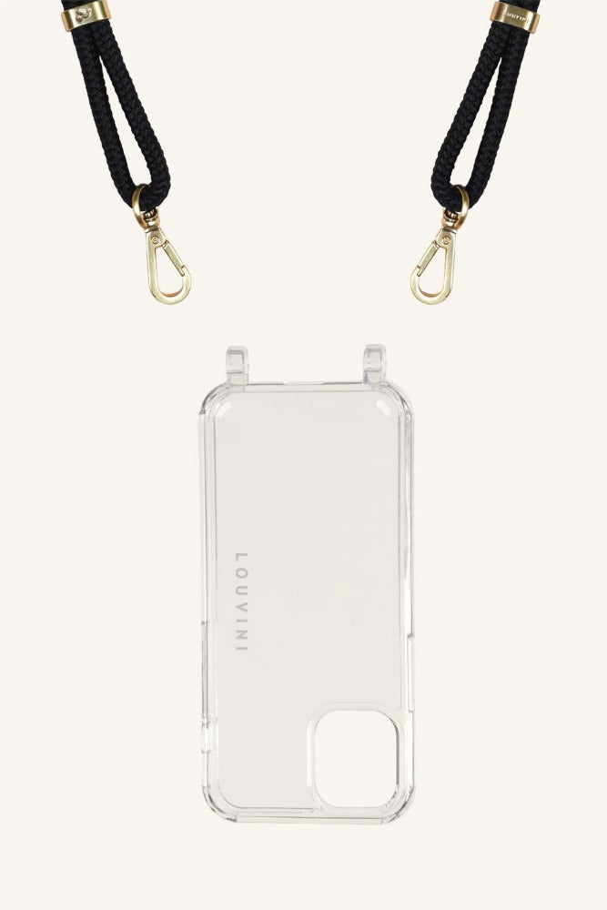 Charlie - Coque transparente avec Cordons pour iPhone 13 mini- Louvini Paris