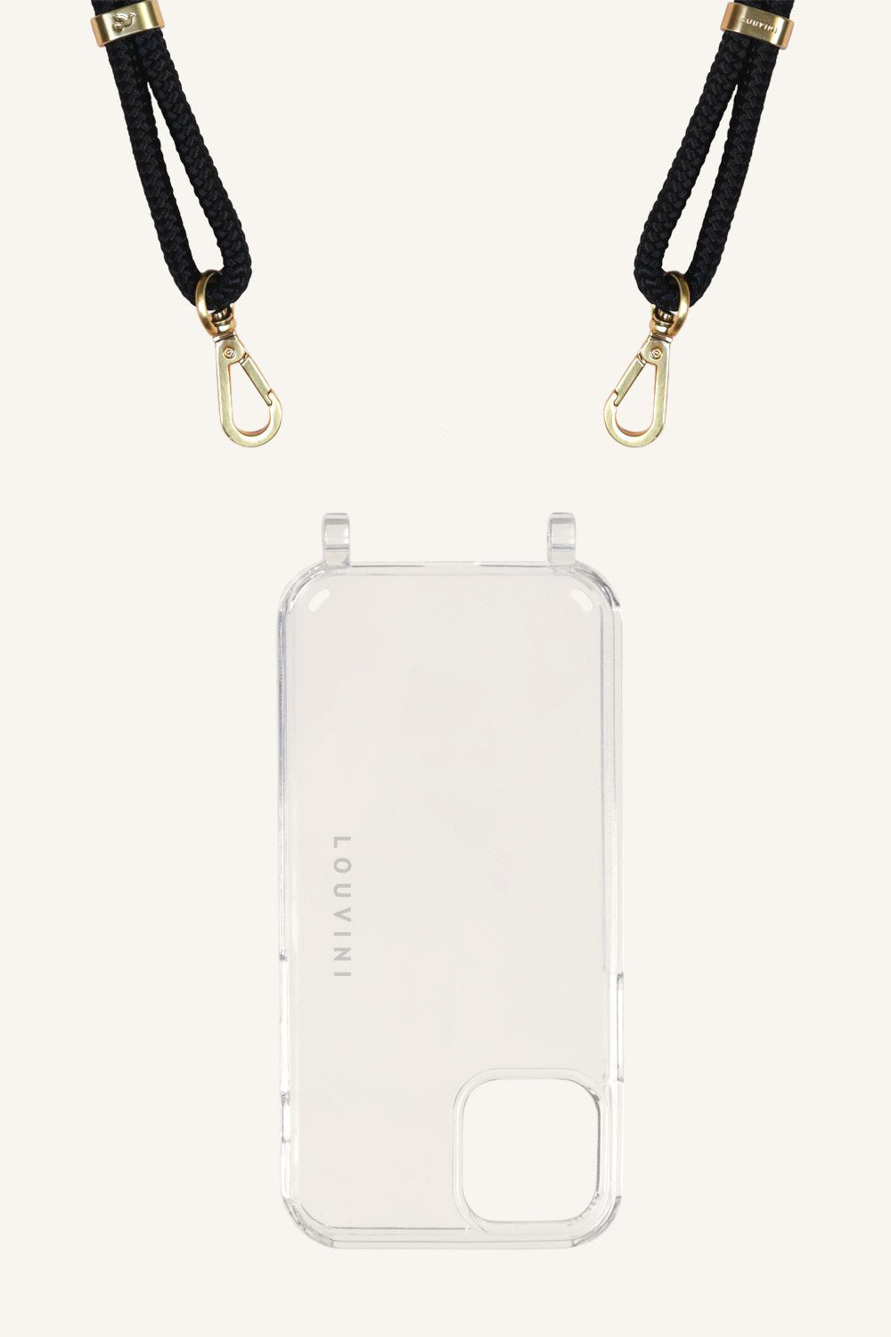 Charlie - Coque transparente avec Cordons pour iPhone 13 et iPhone 13 Pro- Louvini Paris