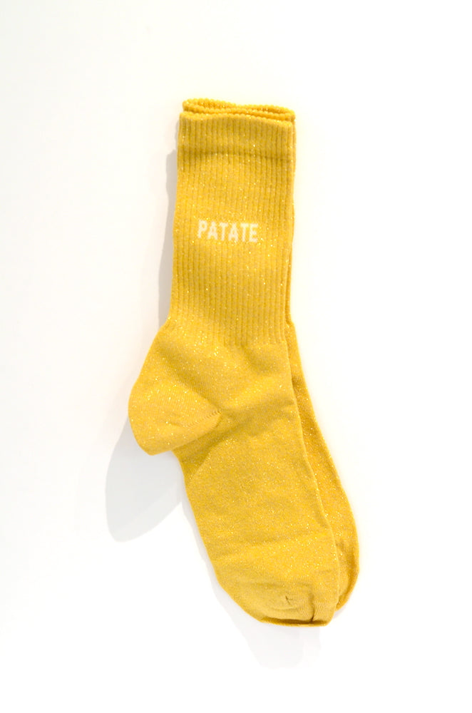 Patate - chaussettes à paillettes jaune - Félicie aussi