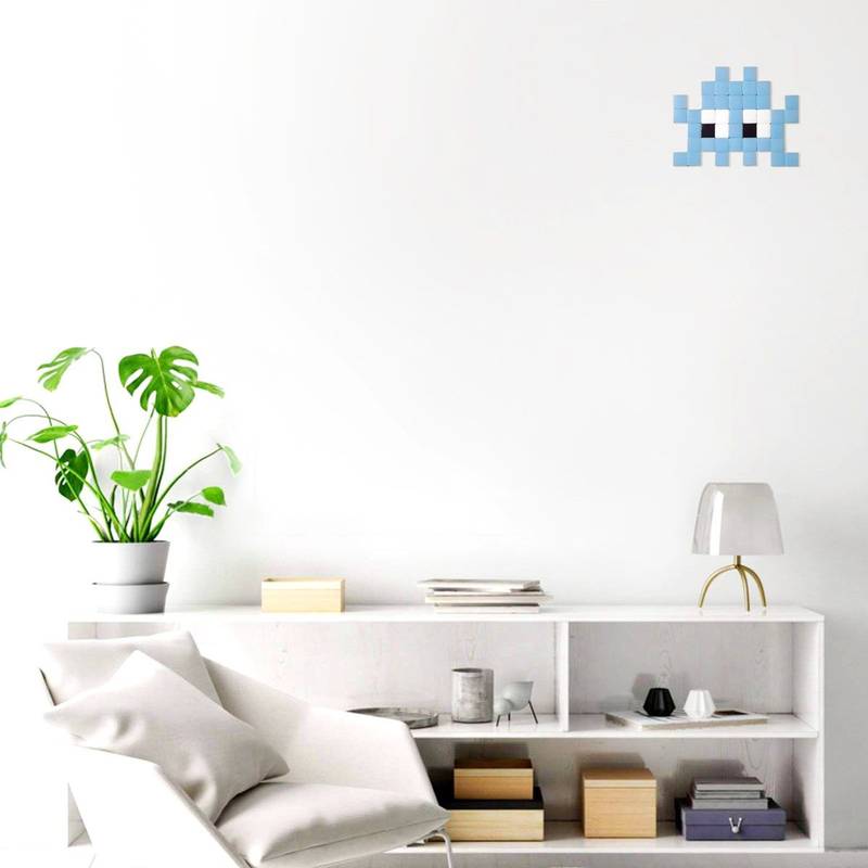 Space invaders bleu - set de mosaïque DIY en forme de space invaders - Fenel et Arno