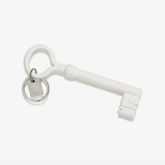White GID Key - Porte-clés très grande clé en silicone phosphorescent - Areaware