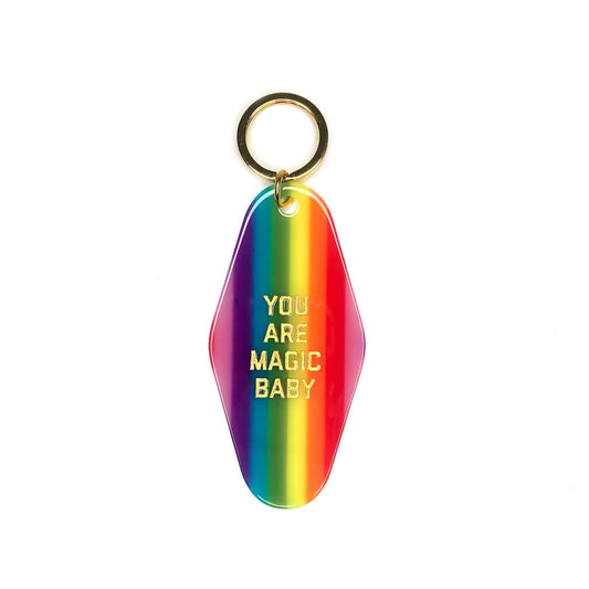 Rainbow You Are Magic - Porte-Clés plaque Motel - Golden Gems