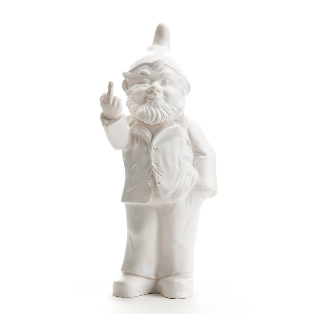 Sponti blanc d’Ottmar Hörl, nain de jardin doigt