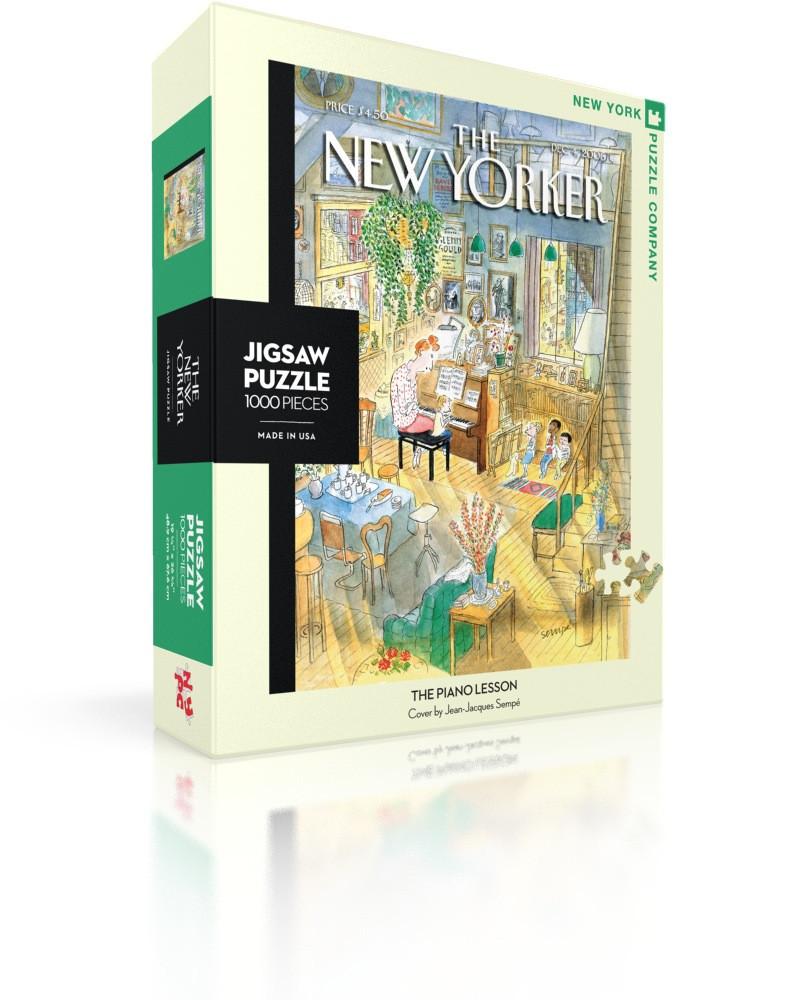 Puzzle the Piano Lesson - couverture du New Yorker de 2006 par Sempé - New York Puzzle Company