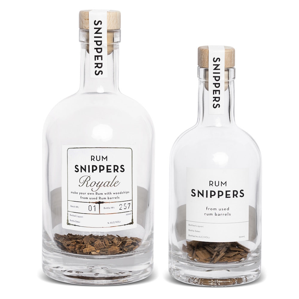 Snippers Rum Royale - Bouteille avec copeaux de fût de rhum - Spek Amsterdam