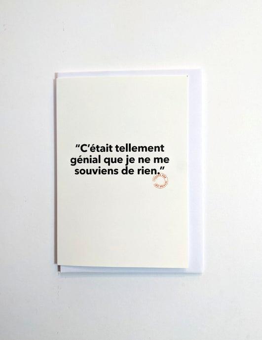 Tellement Génial - Carte Postale - Collection 