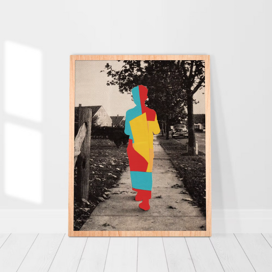 Boy - 30x40 cm - affiche collage - Itchi